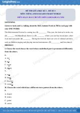 Đề thi giữa kì 1 Tiếng Anh 8 iLearn Smart World - Đề số 3